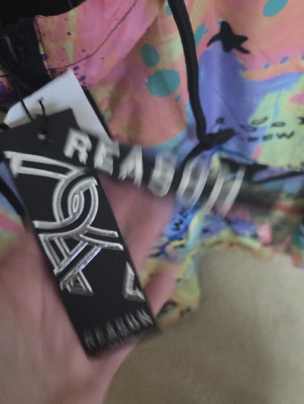Reason Multicolor Abstract Print Hooded Anorak Jacket - Picture 3 of 6